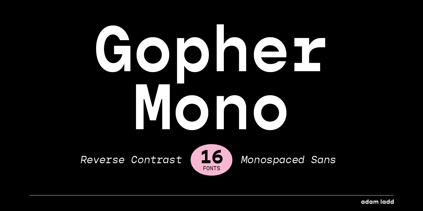 Schriftart Gopher Mono